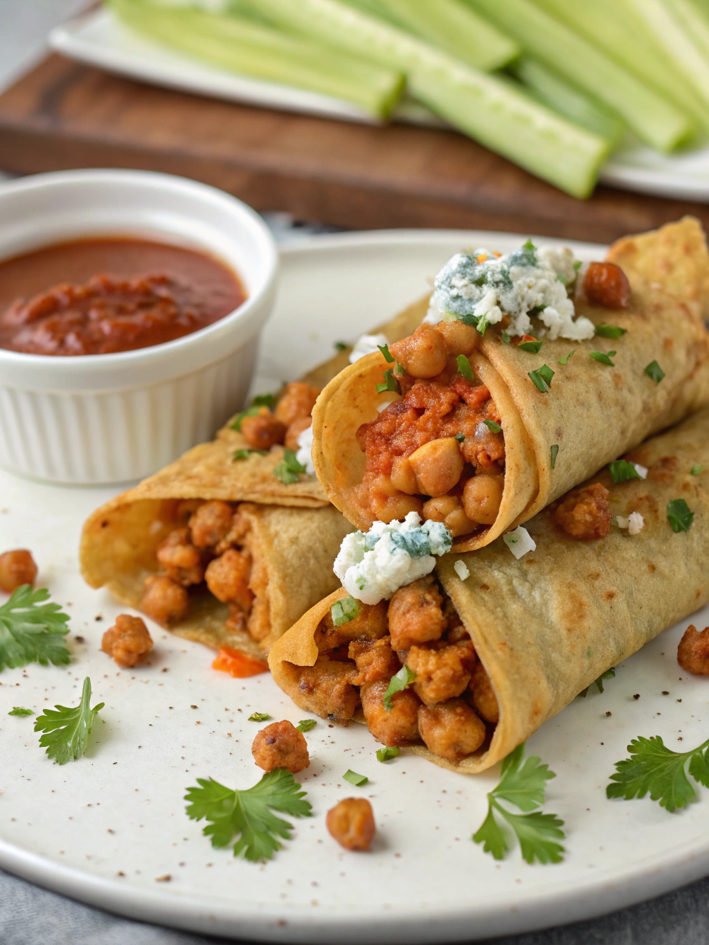 Buffalo Chickpea Wraps