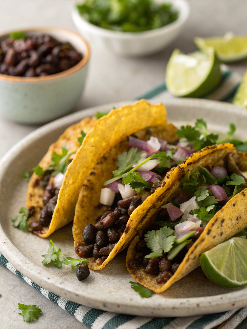 Crispy Black Bean Tacos