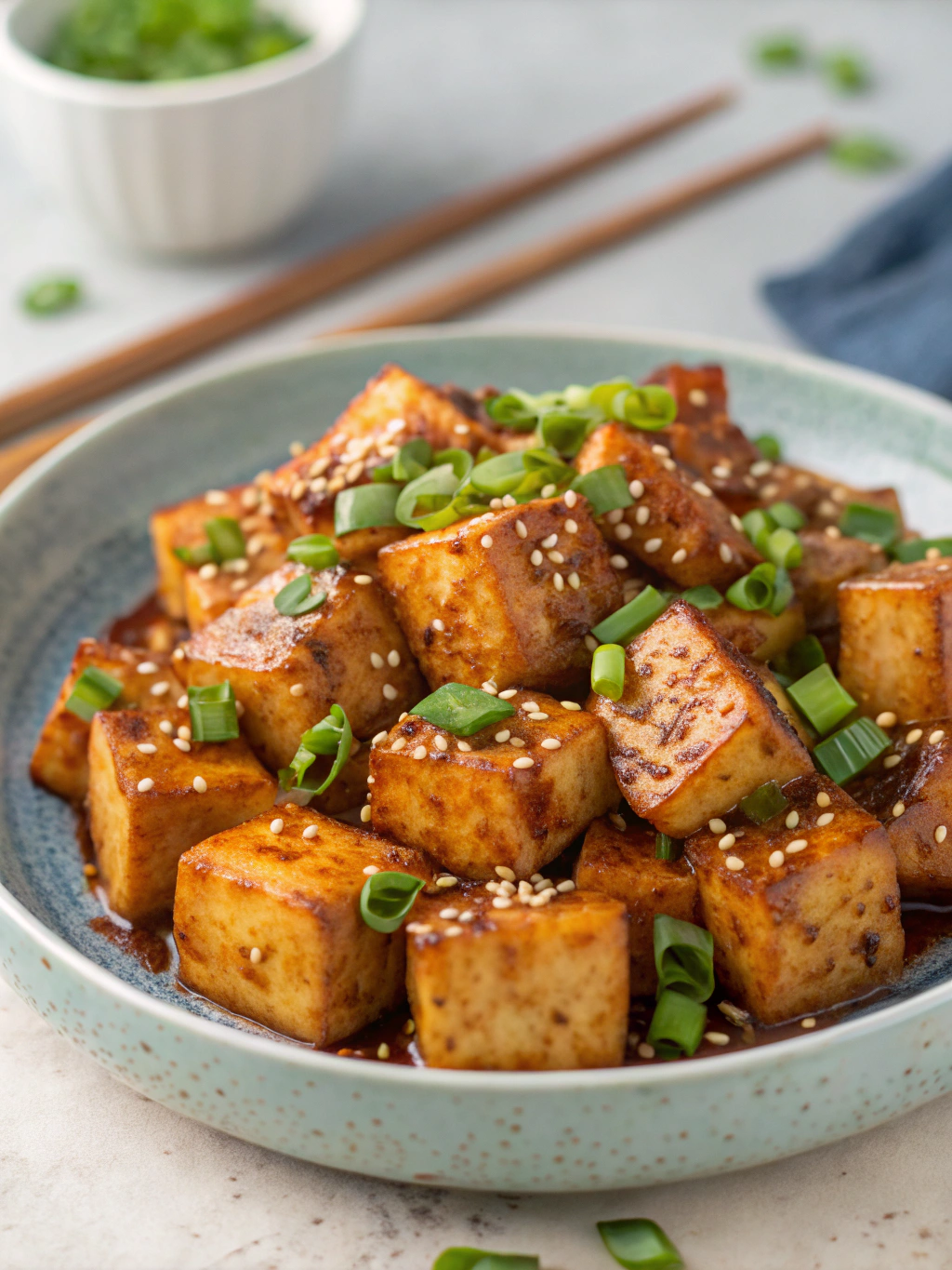 Easy Honey Garlic Tofu With Soy & Sesame