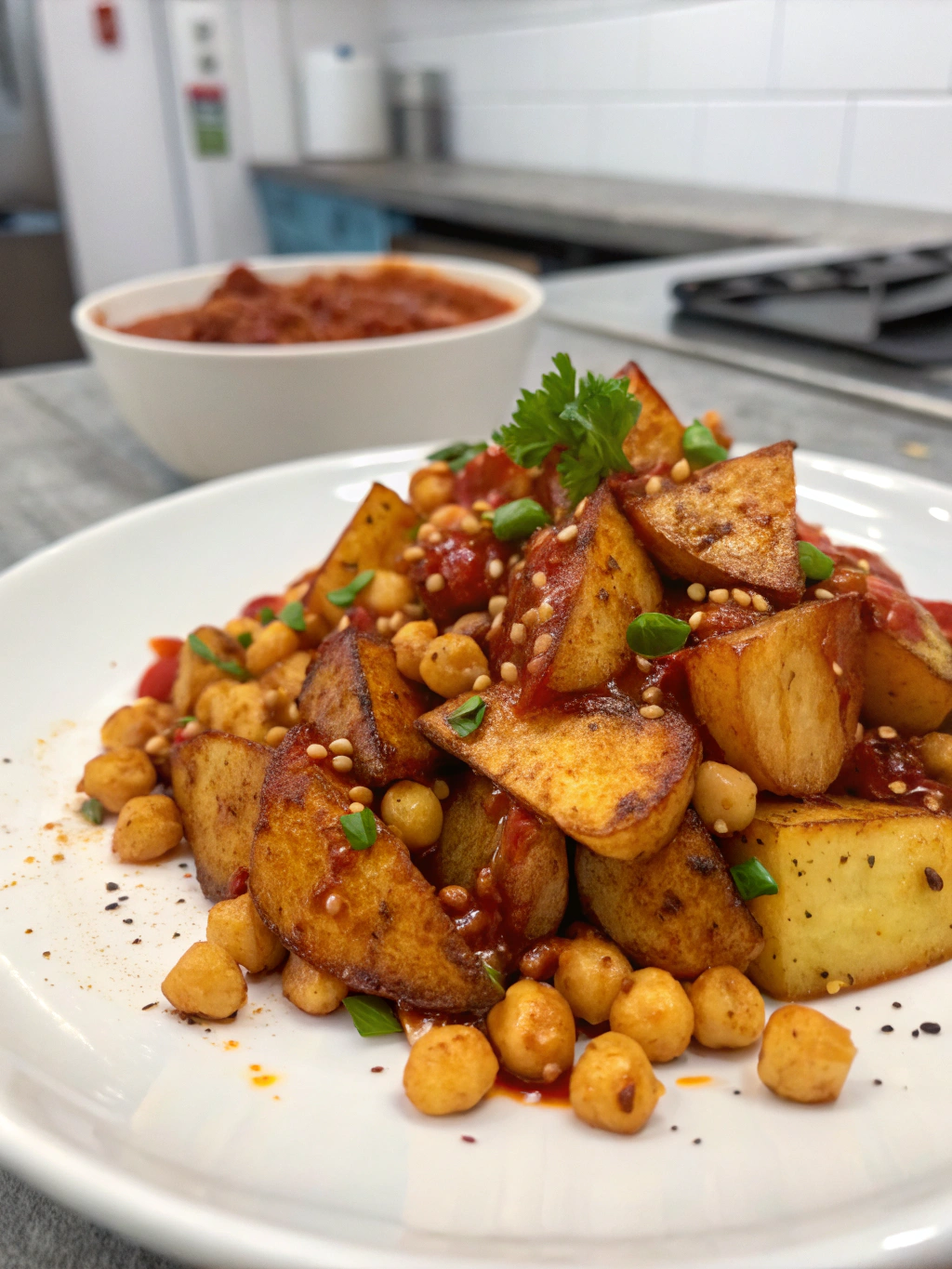 Gochujang Potatoes and Chickpeas