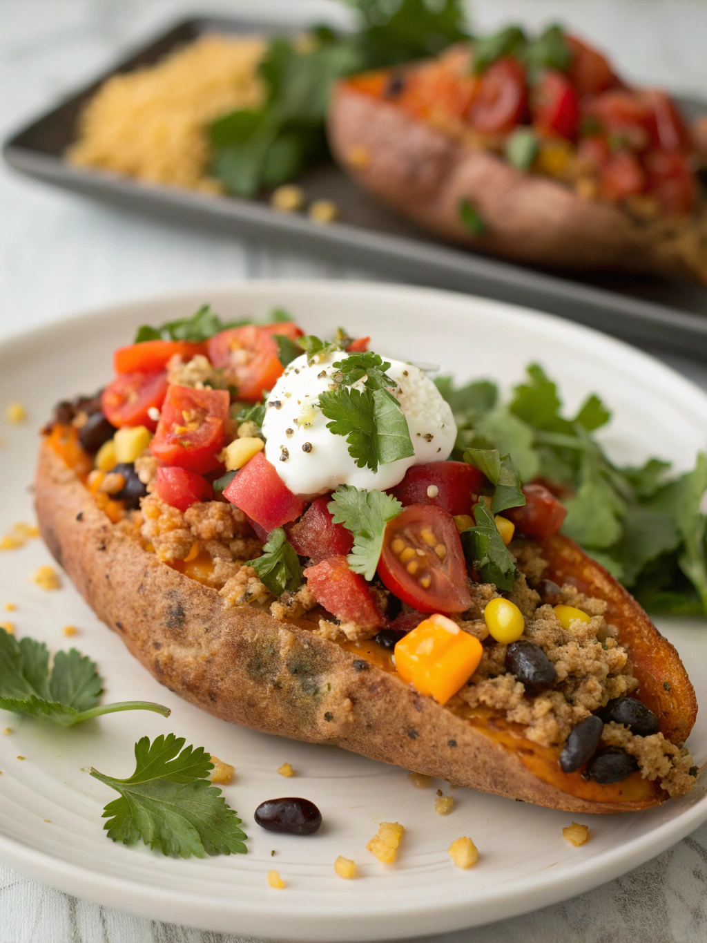 Mexican Quinoa Stuffed Sweet Potatoes