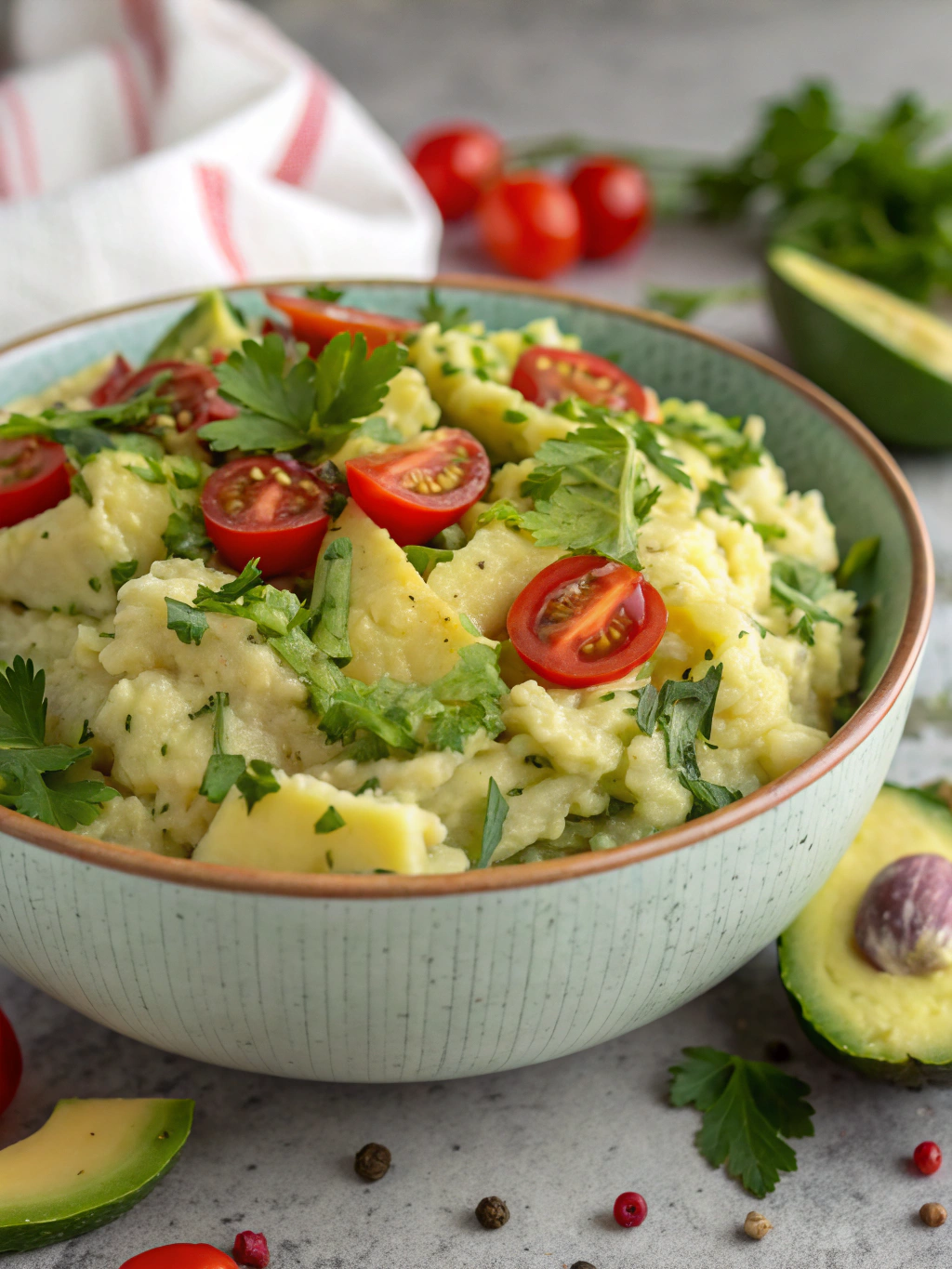 Vegan Smashed Potato Salad