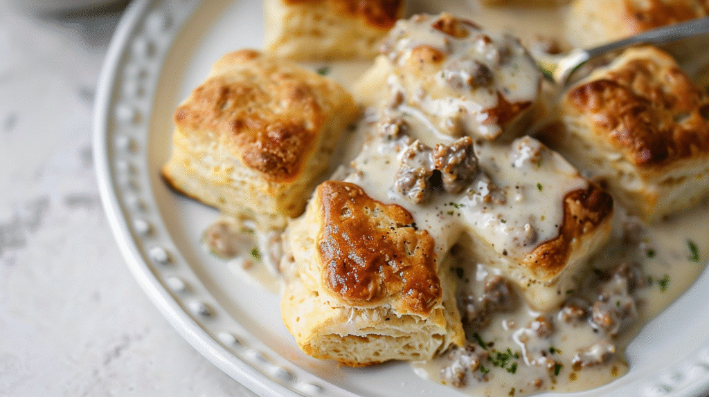 Biscuits and Gravy Casserole