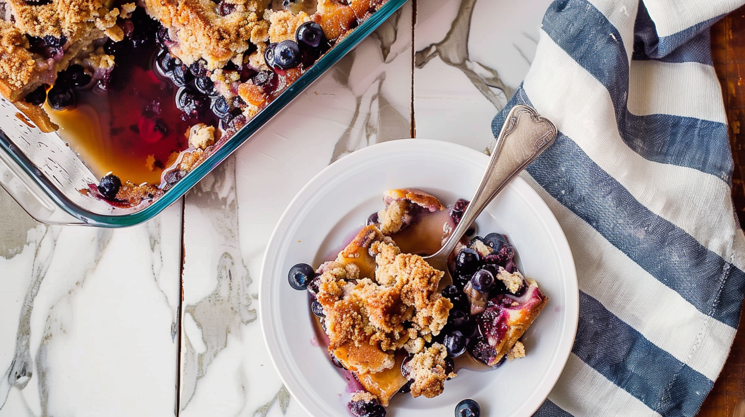 Quick Blueberry French Toast Casserole